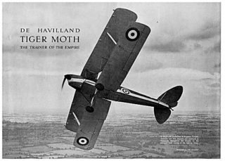 1940 Advert - de Havilland DH 82 Tiger Moth - 